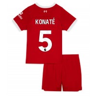 Liverpool Ibrahima Konate #5 Hjemme Trøje Børn 2023-24 Kortærmet (+ Korte bukser)
